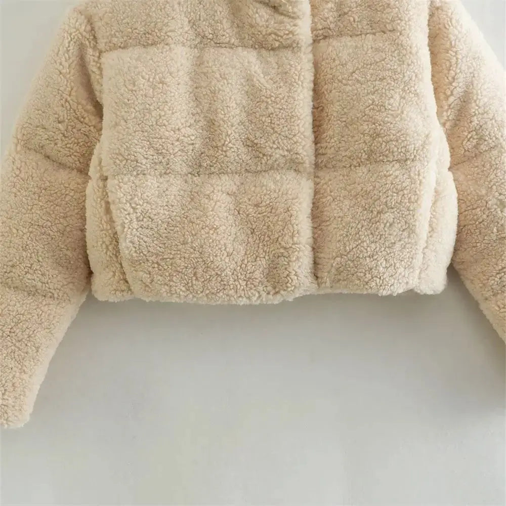 CAROL - מעיל קז’ואל עם מגע קטיפתי בגזרה משוחררת