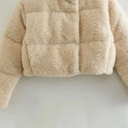 CAROL - מעיל קז’ואל עם מגע קטיפתי בגזרה משוחררת