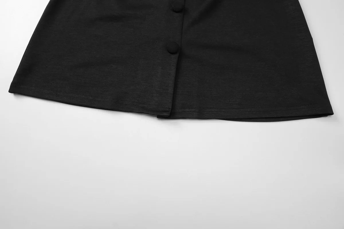 MIRELLE - שמלת מיני מחויטת, שרוולים ארוכים וסגירת כפתור אלגנטית